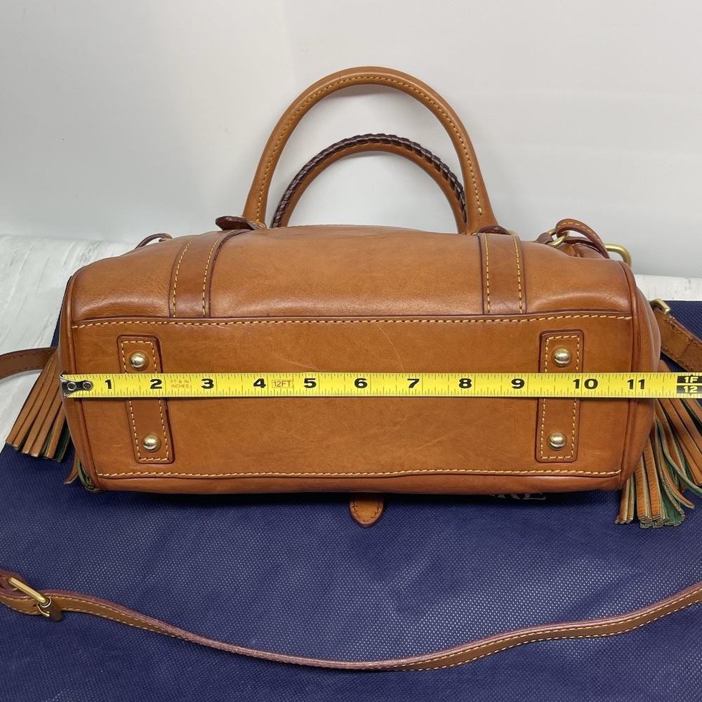 Dooney & Bourke Florentine Medium Pocket Satchel Bag Crossbody Top Handles - Picture 15 of 16